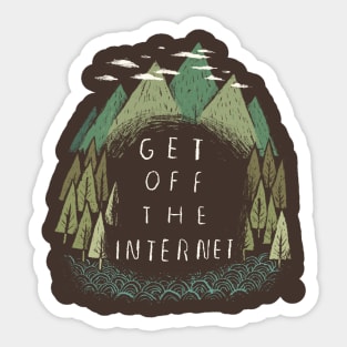 get off the internet Sticker